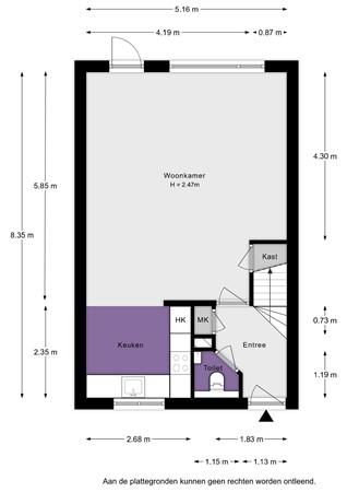 Floorplan - Dr. A. Vondelingstraat 9, 4207 NG Gorinchem